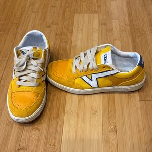 Vans Yellow and White Athletic Shoes